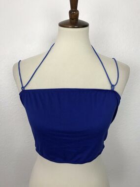 Fashion Nova Bermuda Babe Royal Strappy Swimwear Bikini Top